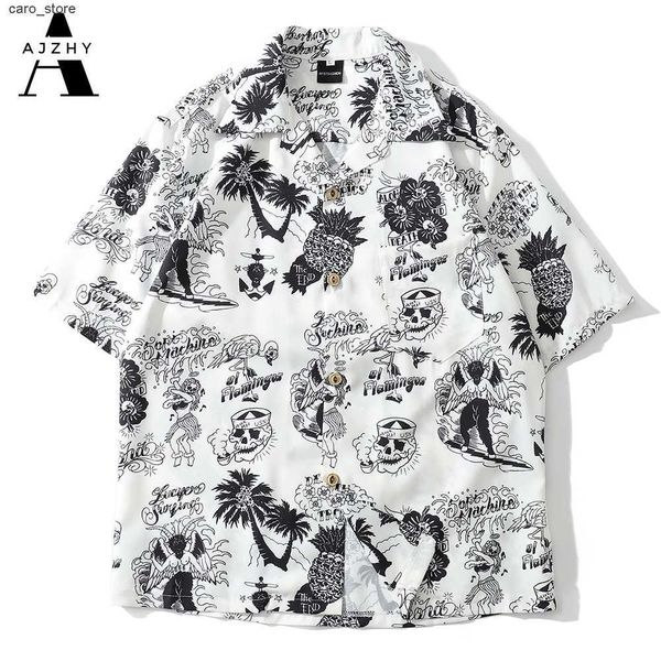 men's casual shirts ajzhy skull print hawaiian shirt men summer hip hop streetwear harajuku shirts casual short sleeve beach shirt for, White;black
men's casual shirts ajzhy skull print hawaiian shirt men summer hip hop streetwear harajuku shirts casual short sleeve beach shirt for, White;black