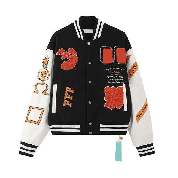 fashion designer skull decal baseball jacket wool tweed splicing leather sleeve coats embroidery womens hip hop style winter jacketsr0qn, Black;brown
fashion designer skull decal baseball jacket wool tweed splicing leather sleeve coats embroidery womens hip hop style winter jacketsr0qn, Black;brown