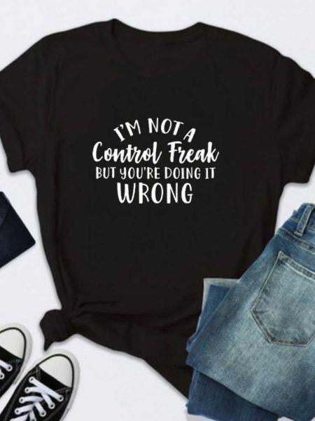 i'm not a control freak letter print t shirt men short sleeve o neck loose tshirt summer men tee shirt camisetas, White;black
i'm not a control freak letter print t shirt men short sleeve o neck loose tshirt summer men tee shirt camisetas, White;black