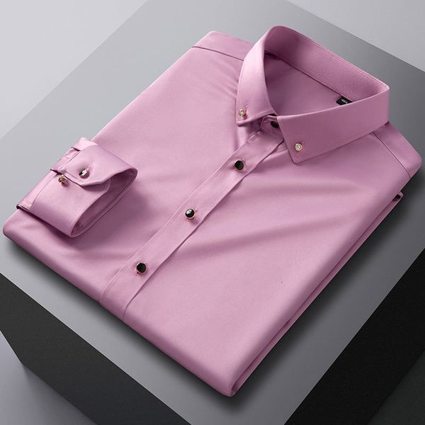 men's casual shirts button-down men's long sleeve dress shirts business stretchy silky formal social non-iron soft smart casual sh, White;black
men's casual shirts button-down men's long sleeve dress shirts business stretchy silky formal social non-iron soft smart casual sh, White;black