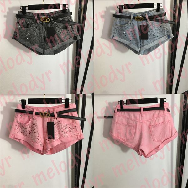 summer shorts shiny rhinestone denim pants fashion designer womens short jeans with belt, White;black
summer shorts shiny rhinestone denim pants fashion designer womens short jeans with belt, White;black