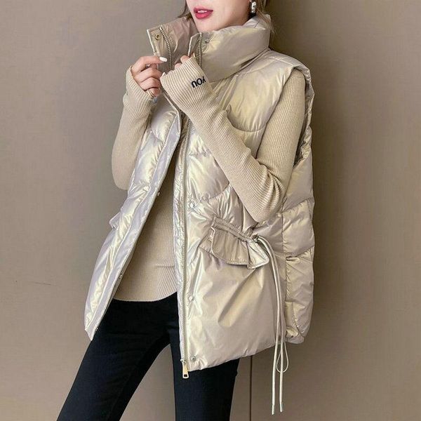 leather winter waistcoat coat vest women stand collar 2022 new short bright color cotton padded jacket sleeveless female women vest, Black
leather winter waistcoat coat vest women stand collar 2022 new short bright color cotton padded jacket sleeveless female women vest, Black