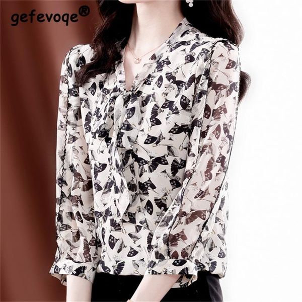 t-shirt summer fashion new office lady elegant commute chiffon blouse bow v collar 3 / 4 sleeve printing shirt women's oversize clothin, White
t-shirt summer fashion new office lady elegant commute chiffon blouse bow v collar 3 / 4 sleeve printing shirt women's oversize clothin, White