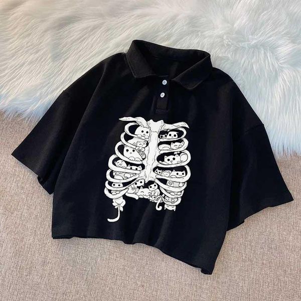 t-shirt gothic harajuku shirt with buttons cropped vintage emo skeleton print y2k summer goth tshirt blouses grunge pulovers women, White
t-shirt gothic harajuku shirt with buttons cropped vintage emo skeleton print y2k summer goth tshirt blouses grunge pulovers women, White