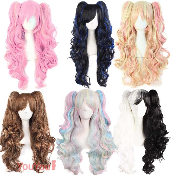 cosplay wigs anime multicolor lolita cosplay wig with bangs wavy long wigs for women pink red blue two claw clip ponytail for new year party, Black
cosplay wigs anime multicolor lolita cosplay wig with bangs wavy long wigs for women pink red blue two claw clip ponytail for new year party, Black