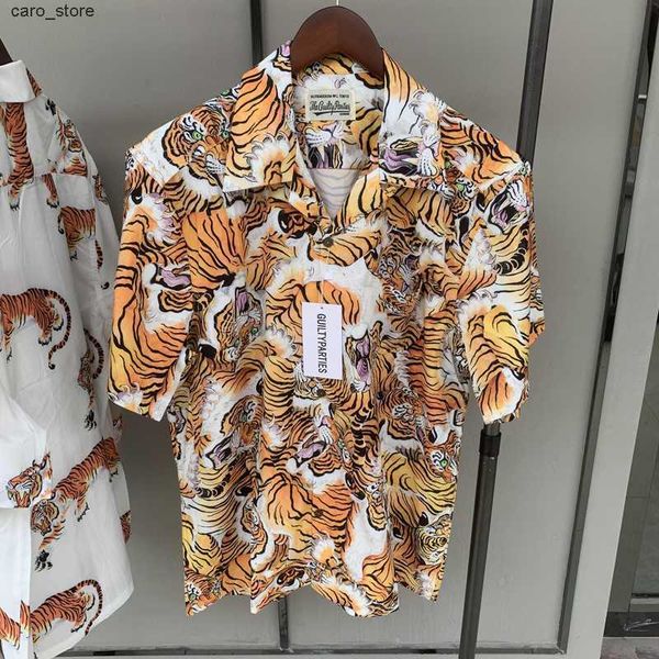 men's casual shirts real ps wacko maria shirts tiger full print short-sleeved cardigan loose holiday seaside hawaiian shirt for men wom, White;black
men's casual shirts real ps wacko maria shirts tiger full print short-sleeved cardigan loose holiday seaside hawaiian shirt for men wom, White;black
