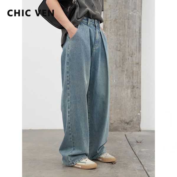 jeans chic ven women's jeans casual vintage loose straight tube woman denim pants mom jeans female trousers spring autumn 2022, Blue
jeans chic ven women's jeans casual vintage loose straight tube woman denim pants mom jeans female trousers spring autumn 2022, Blue