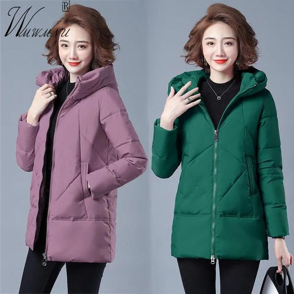 leather mom's stand collar hooded padded jacket casual zip up straight thick winter parka women new basic warm midlength cotton coats, Black
leather mom's stand collar hooded padded jacket casual zip up straight thick winter parka women new basic warm midlength cotton coats, Black