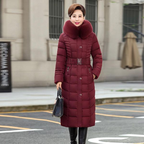 leather fur collar parka mother quilted jacket middleaged women's down jacket overtheknee with thick winter coat 08t, Black
leather fur collar parka mother quilted jacket middleaged women's down jacket overtheknee with thick winter coat 08t, Black