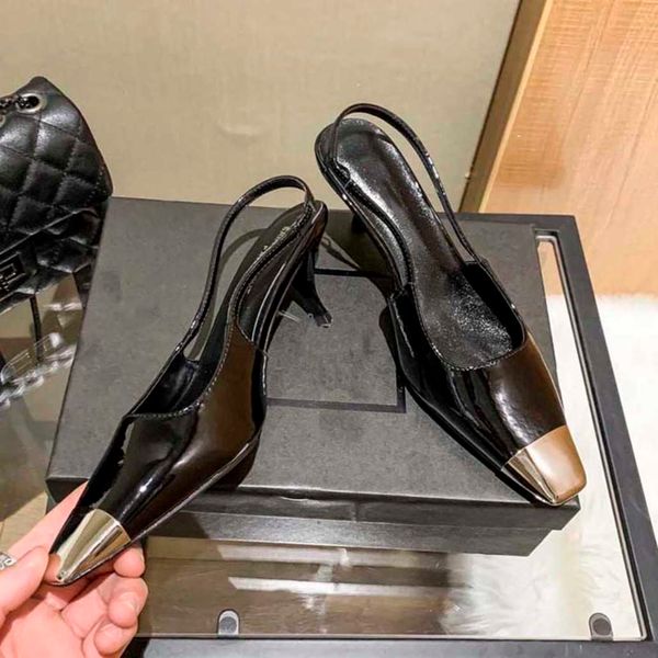 square luxury designer high heels dress shoes channel design sandals comfortable spring fashion and autumn womens leather, Black
square luxury designer high heels dress shoes channel design sandals comfortable spring fashion and autumn womens leather, Black