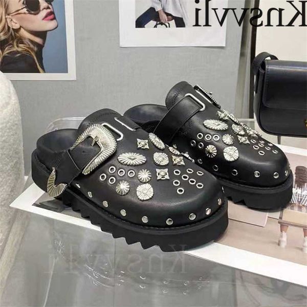 boots summer slippers women thick sole mules metal rivet punk shoes lady genuine leather flat platform slipper casual slides woman 221215, Black
boots summer slippers women thick sole mules metal rivet punk shoes lady genuine leather flat platform slipper casual slides woman 221215, Black