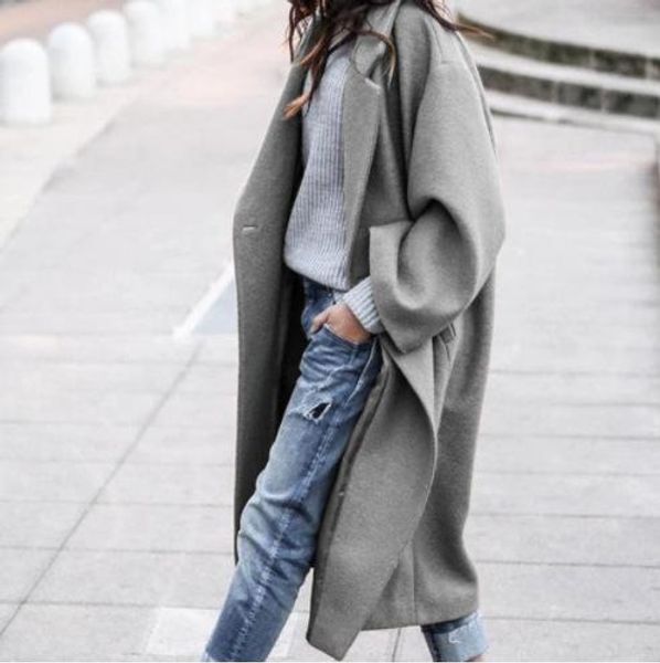 fur wywmy elegant women woolen coat autumn winter highquality warm clothing loose long single button woolen overcoat outwear, Black
fur wywmy elegant women woolen coat autumn winter highquality warm clothing loose long single button woolen overcoat outwear, Black