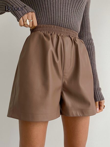 women's shorts bclout autumn brown leather shorts women elegant solid office elastic waist wide leg shorts fashion party leather shorts, White;black
women's shorts bclout autumn brown leather shorts women elegant solid office elastic waist wide leg shorts fashion party leather shorts, White;black