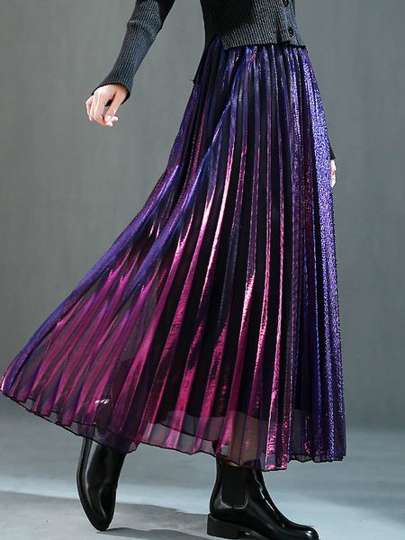 skirts summer discolor shine gradient pleated long gauze skirt metallic a-line elegant gradient purple green maxi long mesh skirts 230504, Black
skirts summer discolor shine gradient pleated long gauze skirt metallic a-line elegant gradient purple green maxi long mesh skirts 230504, Black