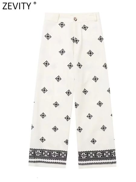 women s pants s zevity women vintage patchwork embroidery casual linen wide leg female chic high waist zipper ankle length trousers p3976 23, Black;white
women s pants s zevity women vintage patchwork embroidery casual linen wide leg female chic high waist zipper ankle length trousers p3976 23, Black;white