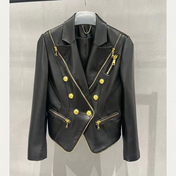 woman coats natural sheepskin leather fashion female motorcycle jacket real leather jackets h54, Black
woman coats natural sheepskin leather fashion female motorcycle jacket real leather jackets h54, Black