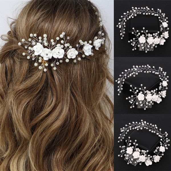 new fashion pearl flower hair ornaments korean sweet hair band bridal wedding accessorie, Silver
new fashion pearl flower hair ornaments korean sweet hair band bridal wedding accessorie, Silver