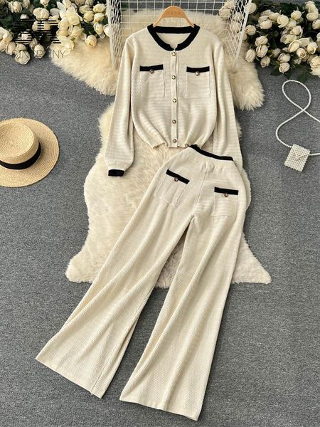 pants singreiny knit winter two piece sets women elegant french style long sleeve wide leg long pants casual warm sweater suits, White
pants singreiny knit winter two piece sets women elegant french style long sleeve wide leg long pants casual warm sweater suits, White