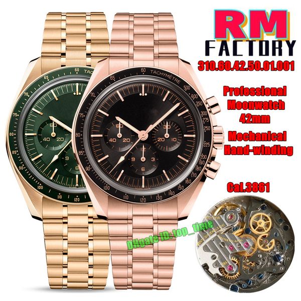 rmfactory watches rmf professional 42mm moonwatch 3861 manual winding chronograph mens watch black dial rose gold bracelet gents wristwatche, Slivery;brown
rmfactory watches rmf professional 42mm moonwatch 3861 manual winding chronograph mens watch black dial rose gold bracelet gents wristwatche, Slivery;brown
