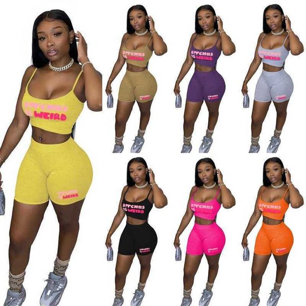 wholesale womens designer tracksuits sports two piece set 2023 new fashion slim sweet and spicy print tank shorts ladies sportwear 10 colour, Gray
wholesale womens designer tracksuits sports two piece set 2023 new fashion slim sweet and spicy print tank shorts ladies sportwear 10 colour, Gray