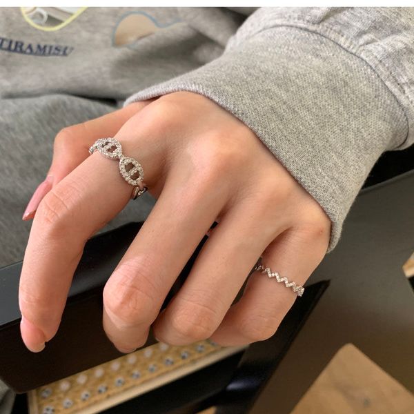 promise rings couple rings for women shinestone horseshoe double d ring ins student minimalism niche new high-end chain ring female matching, Silver
promise rings couple rings for women shinestone horseshoe double d ring ins student minimalism niche new high-end chain ring female matching, Silver