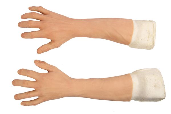 costume accessories silicone prosthesis hand sleeve highly simulated skin artificial arm cover scars, Silver
costume accessories silicone prosthesis hand sleeve highly simulated skin artificial arm cover scars, Silver