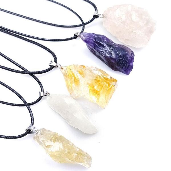 irregular natural crystal silver plated necklace for women men pendant original stone styles party club jewelry with rope chain
irregular natural crystal silver plated necklace for women men pendant original stone styles party club jewelry with rope chain