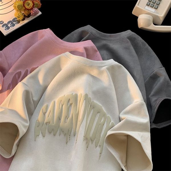 mens tshirts foam printing short sleeved tshirt men european and american trendy brand trend retro high street summer oversize 230504, White;black
mens tshirts foam printing short sleeved tshirt men european and american trendy brand trend retro high street summer oversize 230504, White;black