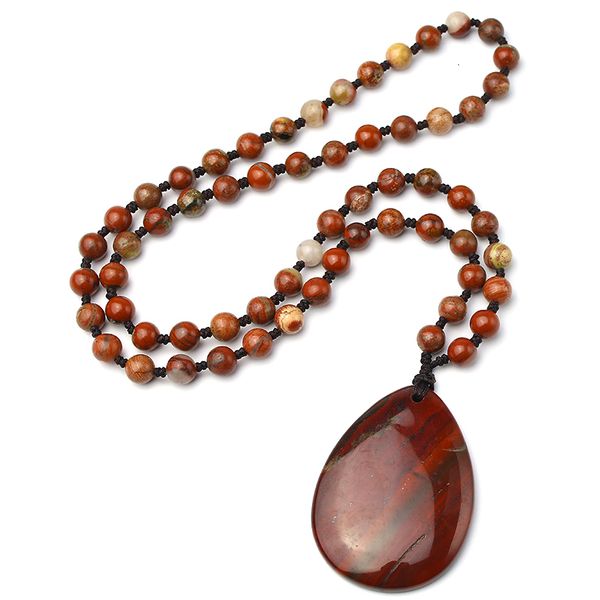 chokers natural 8mm red jasper stone beads necklace women energy pendent jewelry handmade knotted accessories gift design 230503, Golden;silver
chokers natural 8mm red jasper stone beads necklace women energy pendent jewelry handmade knotted accessories gift design 230503, Golden;silver