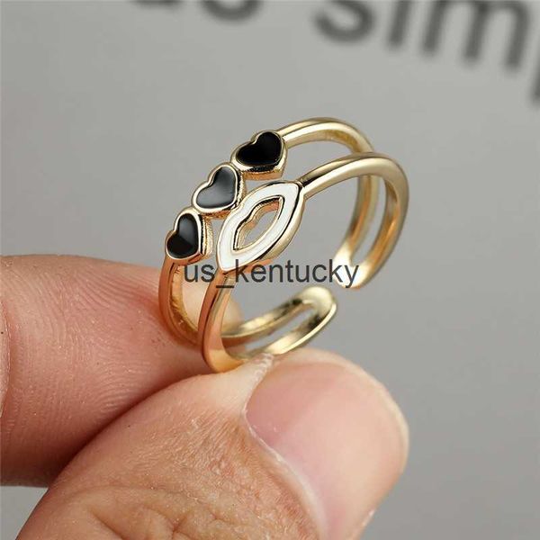 band rings fashion white lips double layer opening ring antique heart stone ring dainty gold color wedding rings for women bride gift, Silver
band rings fashion white lips double layer opening ring antique heart stone ring dainty gold color wedding rings for women bride gift, Silver