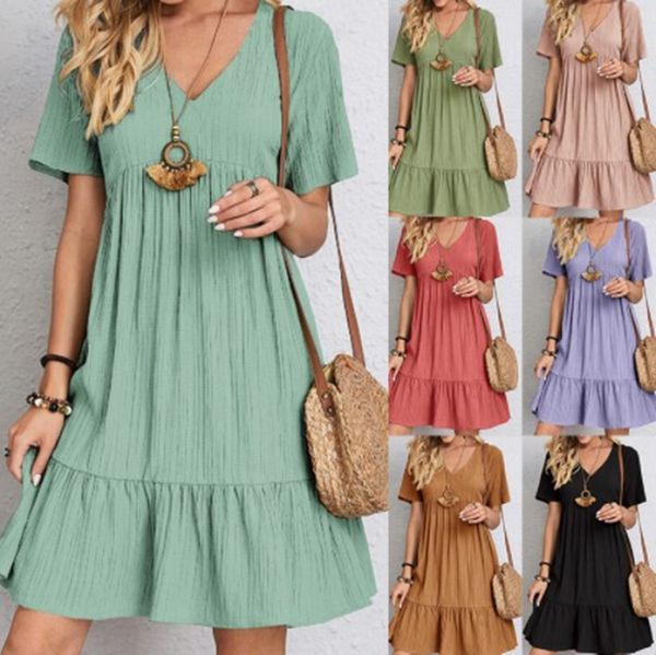 dress for woman wed dress for bride summer dress woman dress waist elegant and comfortable leisure short-sleeved dress even dress, Black;gray
dress for woman wed dress for bride summer dress woman dress waist elegant and comfortable leisure short-sleeved dress even dress, Black;gray