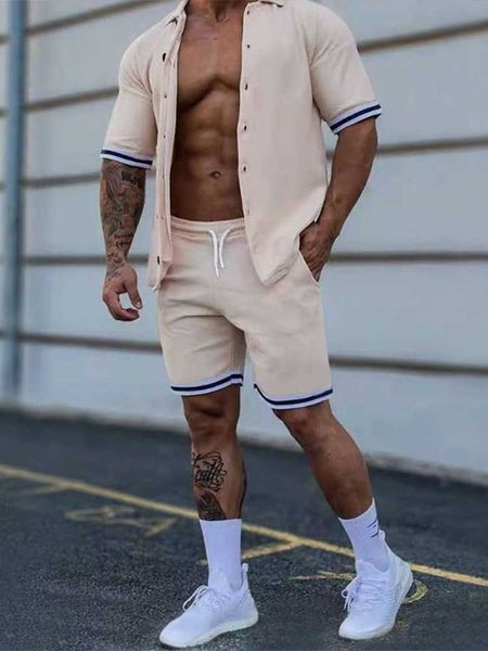 men's casual shirts casual solid patchwork mens two piece set summer fashion slim lapel and shorts suits 2022 new harajuku men clothin, White;black
men's casual shirts casual solid patchwork mens two piece set summer fashion slim lapel and shorts suits 2022 new harajuku men clothin, White;black