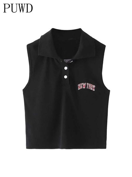 tanks puwd vintage women soft cotton print tanks 2022 summer fashion ladies turndown collar black slim girls chic crop short top, Black;white
tanks puwd vintage women soft cotton print tanks 2022 summer fashion ladies turndown collar black slim girls chic crop short top, Black;white