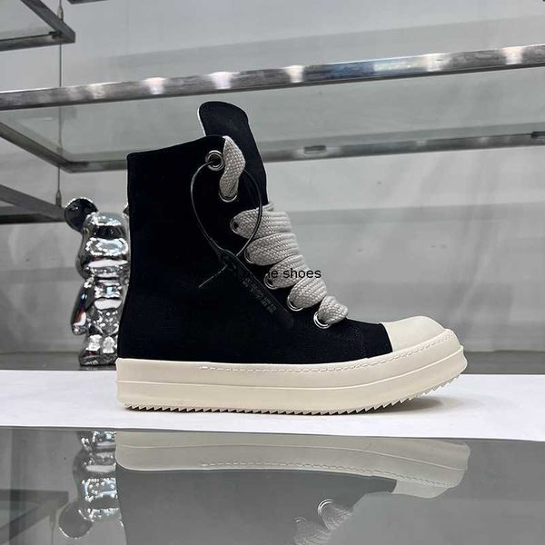 round owens black canvas casual shoes jumbo lace up men high breathable luxury trainers zipper ro designer flats sneakers women ankle boots
round owens black canvas casual shoes jumbo lace up men high breathable luxury trainers zipper ro designer flats sneakers women ankle boots