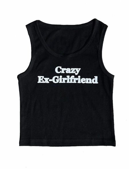 camisoles tanks crazy exgirlfriend sleeveless tank aesthetic cute slim crop y2k clothes goth emo girl corset vintage punk baby tee 230503, Black;white
camisoles tanks crazy exgirlfriend sleeveless tank aesthetic cute slim crop y2k clothes goth emo girl corset vintage punk baby tee 230503, Black;white