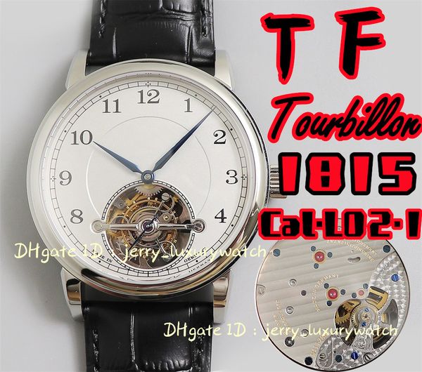 tf 1815 tourbillon luxury men's watch cal.l02.1 manual center axle real flywheel movement diameter 42mm thickness 11mm white, Slivery;brown
tf 1815 tourbillon luxury men's watch cal.l02.1 manual center axle real flywheel movement diameter 42mm thickness 11mm white, Slivery;brown
