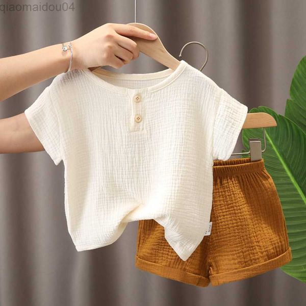 clothing sets 2023 summer baby boys and girls casual breathable kid's clothes t-shirts and shorts 2pcs muslin thin solid color chl aa23, White
clothing sets 2023 summer baby boys and girls casual breathable kid's clothes t-shirts and shorts 2pcs muslin thin solid color chl aa23, White