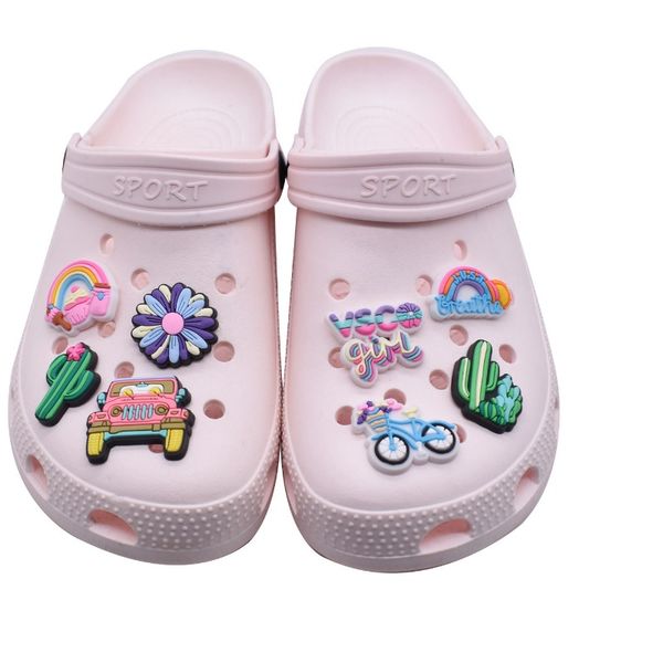 cartoon croc charms 2d soft shoe accessories cartoon shoes buckles shoe charm ornament fit kids sandals party decoration flower, White;pink
cartoon croc charms 2d soft shoe accessories cartoon shoes buckles shoe charm ornament fit kids sandals party decoration flower, White;pink