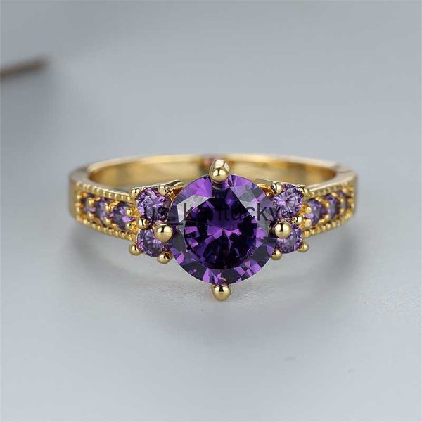 band rings dainty female purple crystal stone ring charm gold color in wedding rings for women luxury round zircon engagement jewelry, Silver
band rings dainty female purple crystal stone ring charm gold color in wedding rings for women luxury round zircon engagement jewelry, Silver