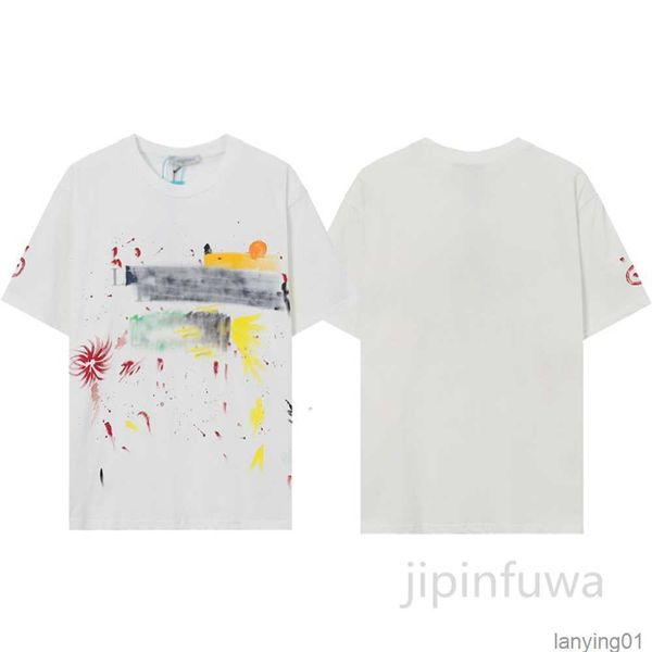 women t shirts 2023 lanvins designer men's cotton tees color ink splashing hand-painted graffiti sports casual short sleeves t-shirts t, White;black
women t shirts 2023 lanvins designer men's cotton tees color ink splashing hand-painted graffiti sports casual short sleeves t-shirts t, White;black