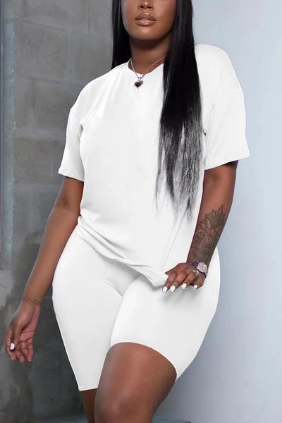 womens two piece pants suit summer casual short sleeve round neck solid color and shorts plus size set conbinaison femme 230504, White
womens two piece pants suit summer casual short sleeve round neck solid color and shorts plus size set conbinaison femme 230504, White