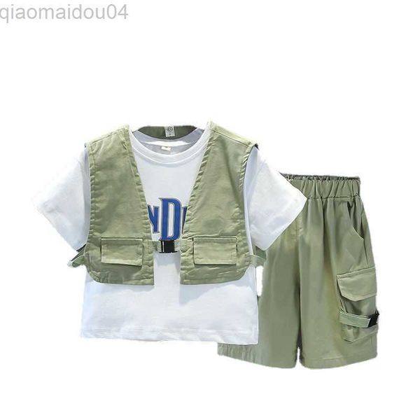 clothing sets 2-8y baby boys clothing thin summer suit fashionable t-shirt + vest + shorts three-piece set costumes for kids b aa230504, White
clothing sets 2-8y baby boys clothing thin summer suit fashionable t-shirt + vest + shorts three-piece set costumes for kids b aa230504, White