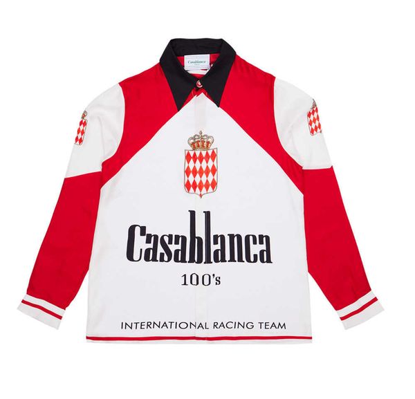 casablanca 23ss designer shirt silk casual white men and women lovers hawaii beach long sleeve, White;black
casablanca 23ss designer shirt silk casual white men and women lovers hawaii beach long sleeve, White;black