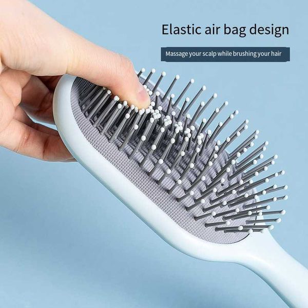 hair brushes macaroon erectile plastic comb airbag combs antistatic massage comb long handle curly hair brush daily hairdressing tool brush, Silver
hair brushes macaroon erectile plastic comb airbag combs antistatic massage comb long handle curly hair brush daily hairdressing tool brush, Silver