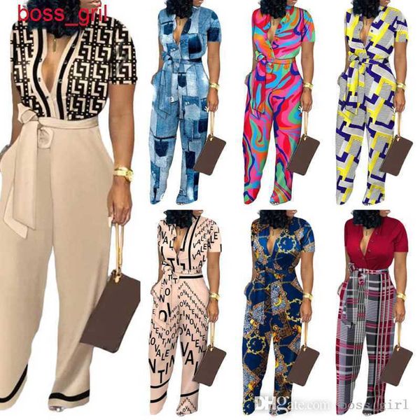 designer bodysuits women jumpsuits designer 2023 new digital printing loose belt wide leg rompers, Black;white
designer bodysuits women jumpsuits designer 2023 new digital printing loose belt wide leg rompers, Black;white