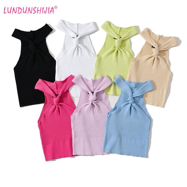 tanks lundunshijia 2022 summer candy colors skinny twist together halterneck knitting crop women tank 7 colors, Black;white
tanks lundunshijia 2022 summer candy colors skinny twist together halterneck knitting crop women tank 7 colors, Black;white