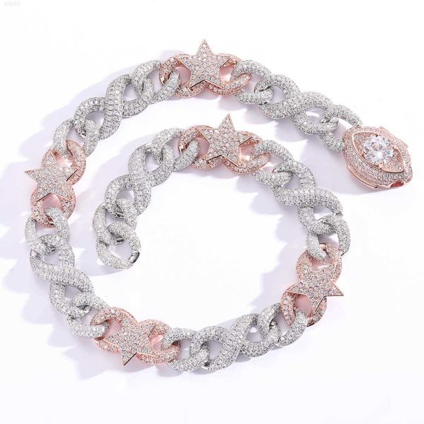 fresh item hip hop 925 sterling silver rose gold star composite color diamond moissanite cuban chain
fresh item hip hop 925 sterling silver rose gold star composite color diamond moissanite cuban chain