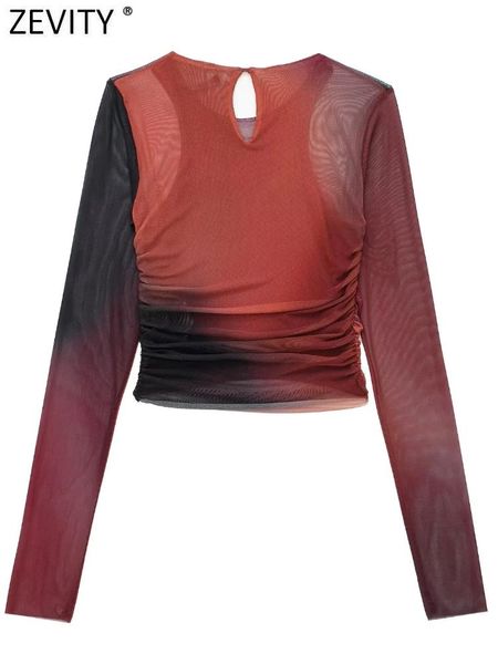 t-shirt zevity women tie dyed printing short mesh yarn smock blouse female long sleeve hem pleats shirt chic crop blusas ls2456, White
t-shirt zevity women tie dyed printing short mesh yarn smock blouse female long sleeve hem pleats shirt chic crop blusas ls2456, White