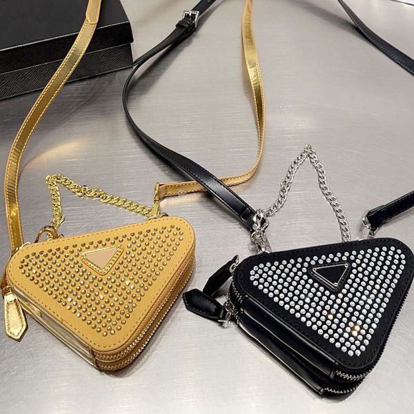 triangle crossbody bag fashion bright diamond double layer mini handbag women's imitation crystal decorative leather chain shoulder bag
triangle crossbody bag fashion bright diamond double layer mini handbag women's imitation crystal decorative leather chain shoulder bag