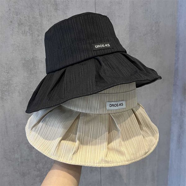 wide brim hats korean style pleated fisherman hat women's spring and summer fashion flounced big faceshowing sun hat j230503, Blue;gray
wide brim hats korean style pleated fisherman hat women's spring and summer fashion flounced big faceshowing sun hat j230503, Blue;gray